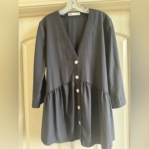 Zara | black drop waist tunic | great condition | Size M